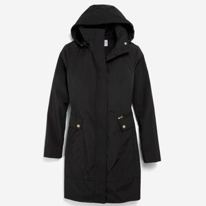 New Cole Haan signature Packable rain jacket black size small.